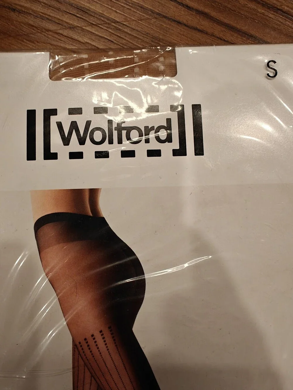 Wolford Rachel Black Sheer Patterned Tights
